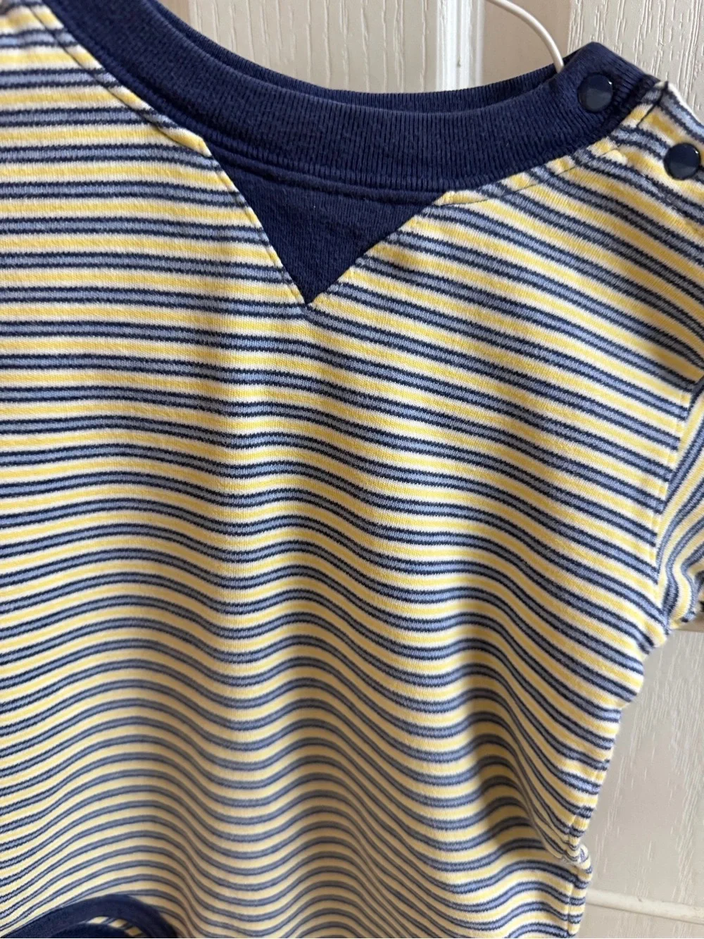 Carters vintage Y2K striped onesie with snap shoulder